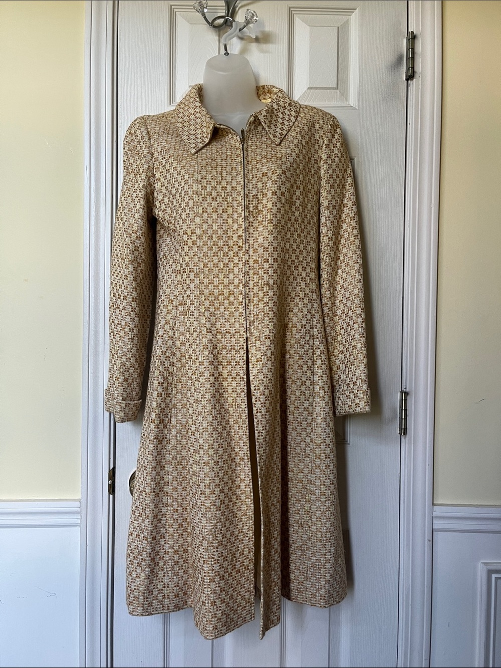 Vintage Chanel Tweed Coat Size 36